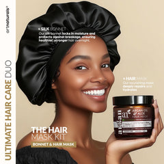 Artnaturals bonete satén dormir protege el cabello y reduce fricción