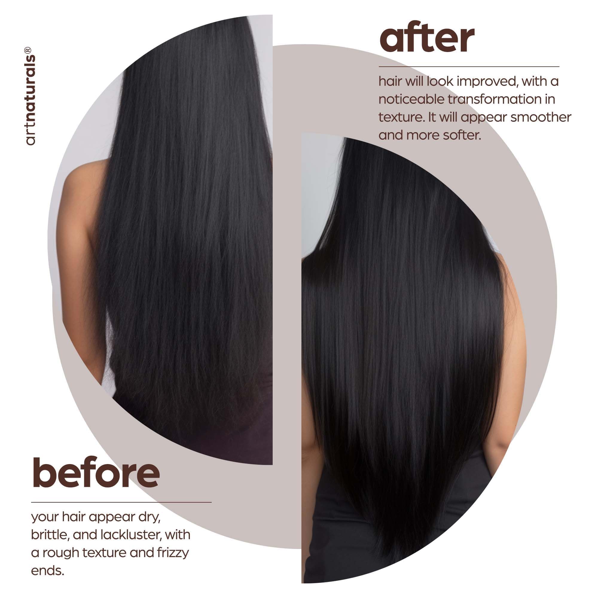 Close-up of ingredient panel featuring argan oil, keratin, and aloe vera.