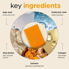 Artnaturals Jabon kojico turmerico hidratacion profunda para piel suave