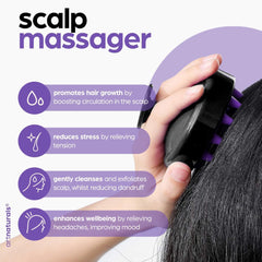 Artnaturals masajeador suave para cuero cabelludo saludable.