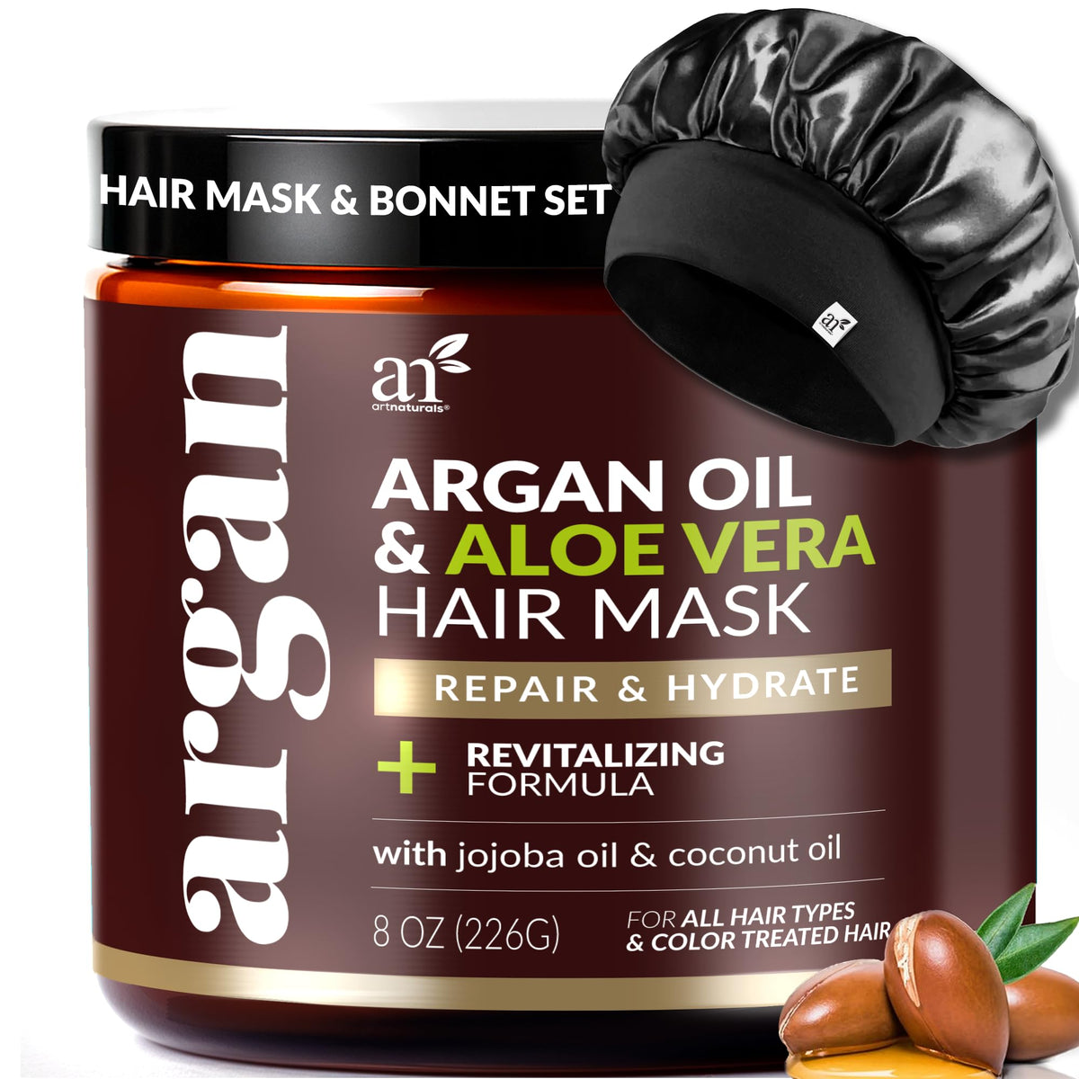 Artnaturals mascarilla capilar argán y jojoba para cabello suave y nutrido