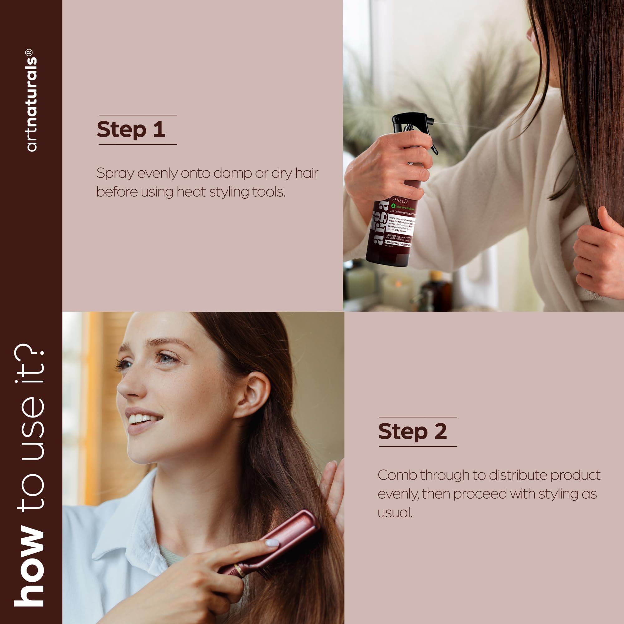 Artnaturals para cabello dañado, ayuda a reducir quiebre y puntas abiertas