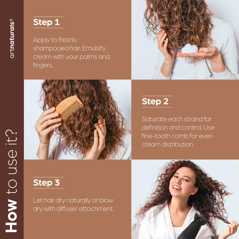 Rizos definidos con frizz controlado gracias a Artnaturals.