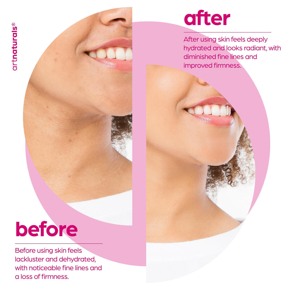 Artnaturals Serum de Colágeno para la Cara, aplicación suave en la piel.