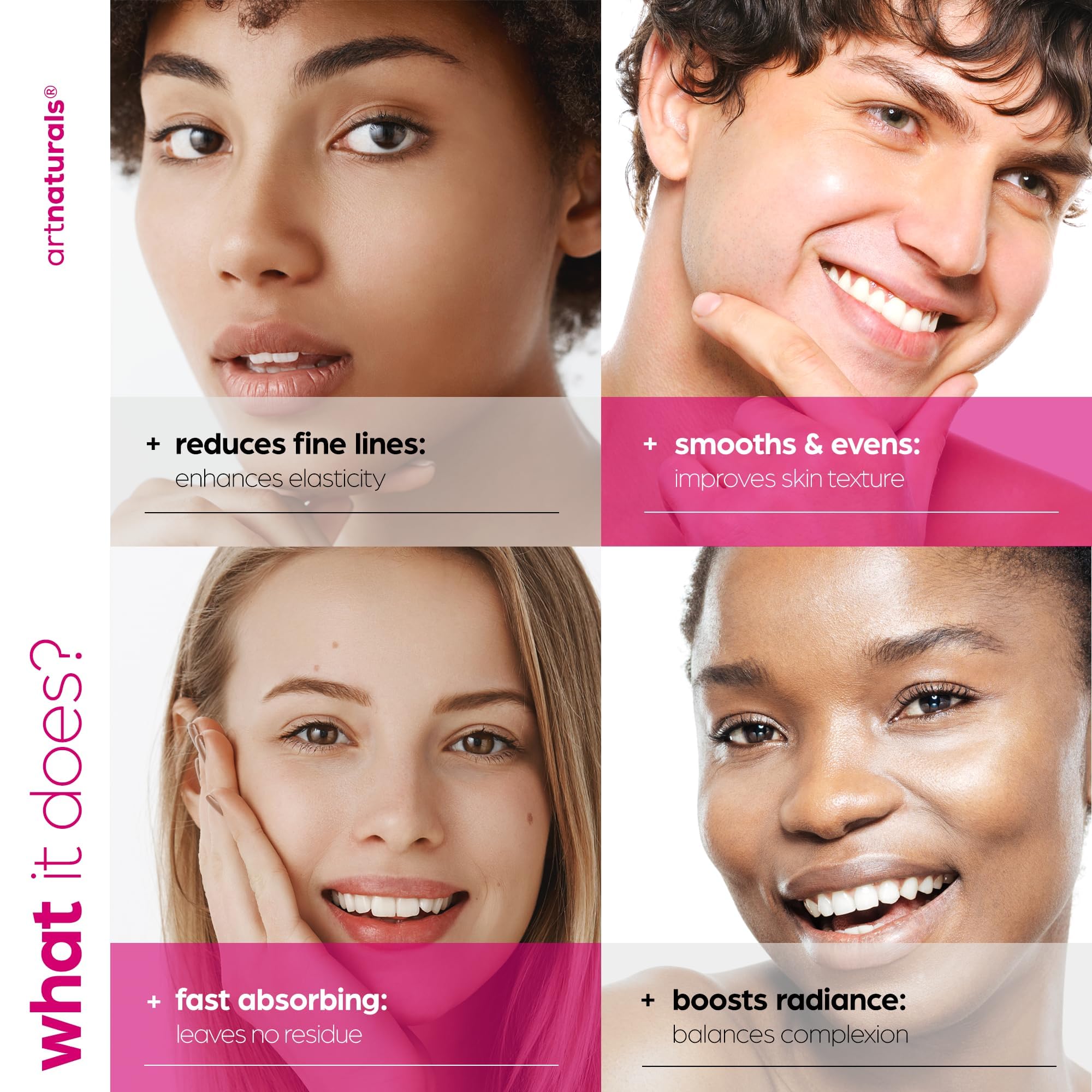 Artnaturals Serum de Colágeno para la Cara, textura ligera al contacto.