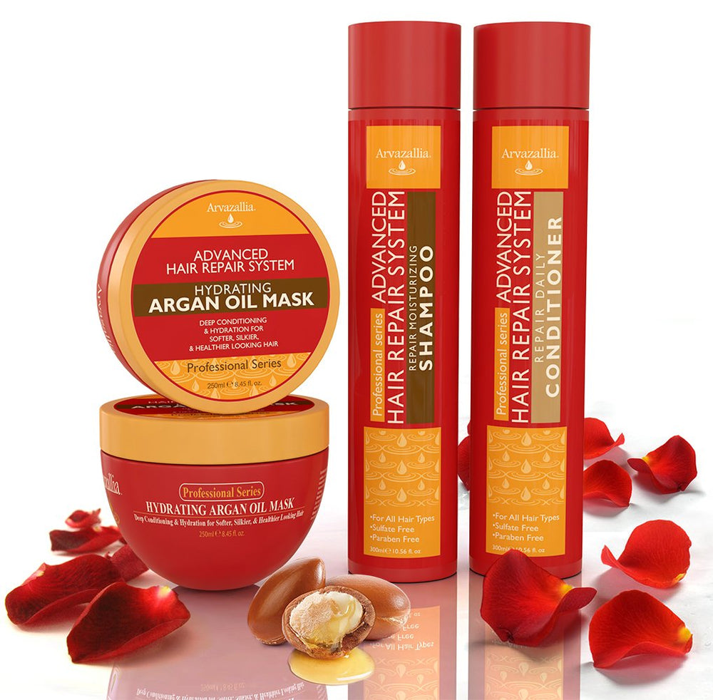 Arvazallia acondicionador reparador, botella vertida, facilita peinado y reduce frizz