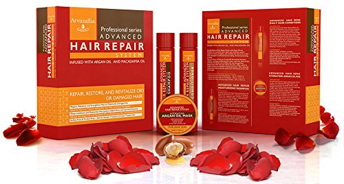 Arvazallia mascarilla hidratante, botella vertida, hidrata profundamente para cabello suave
