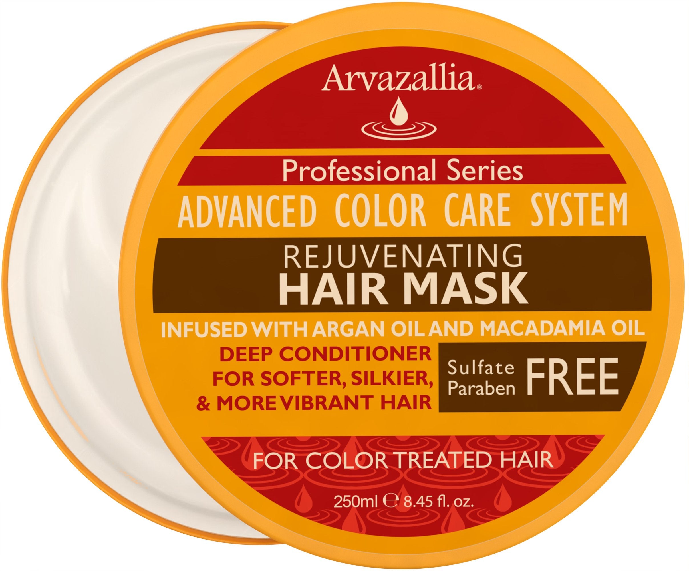 Arvazallia Mascarilla Rejuvenecedora envase con protección del color y brillo