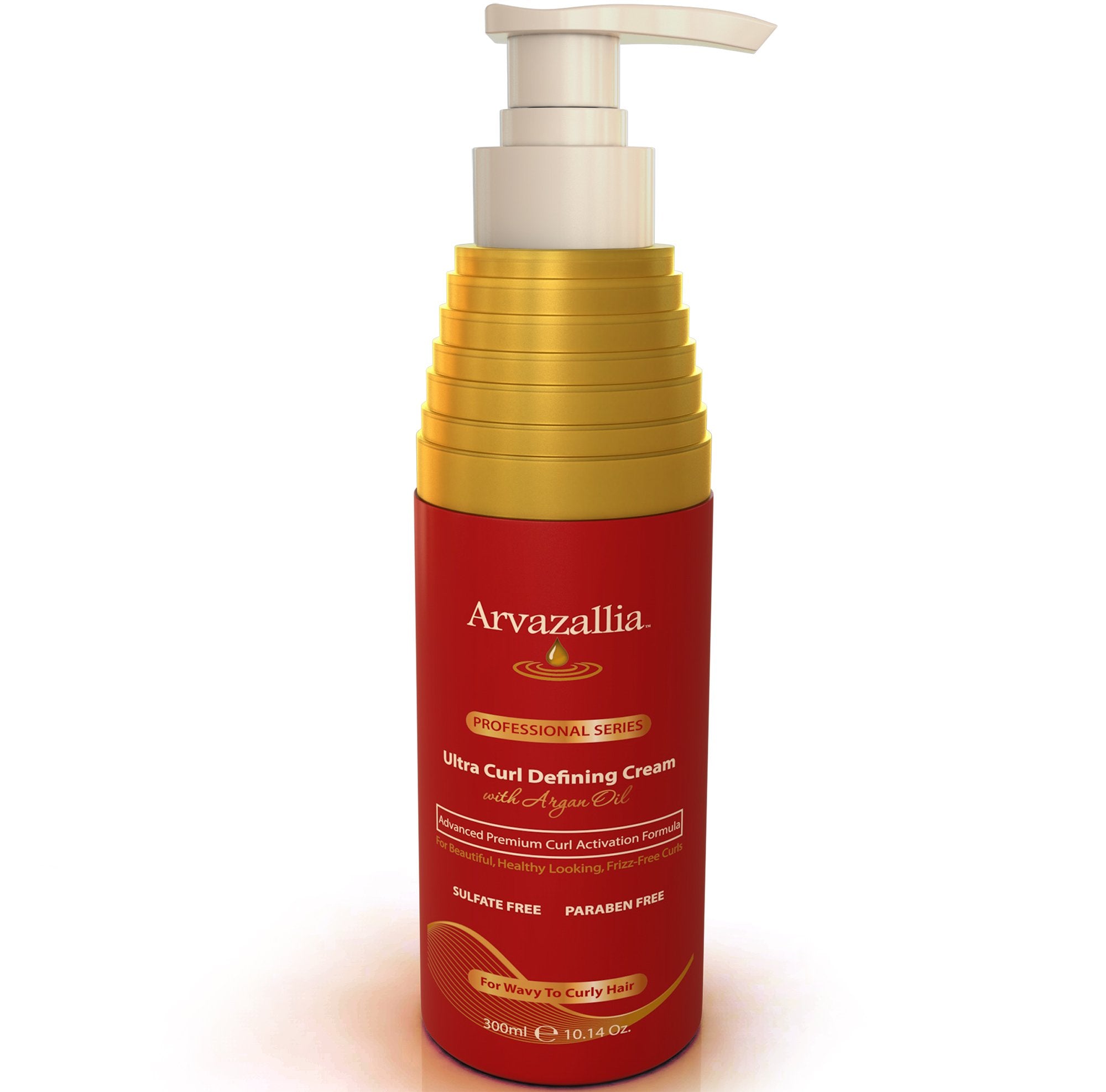 Arvazallia Ultra Curl Defining Cream, bote de aceite de argán para rizos definidos.