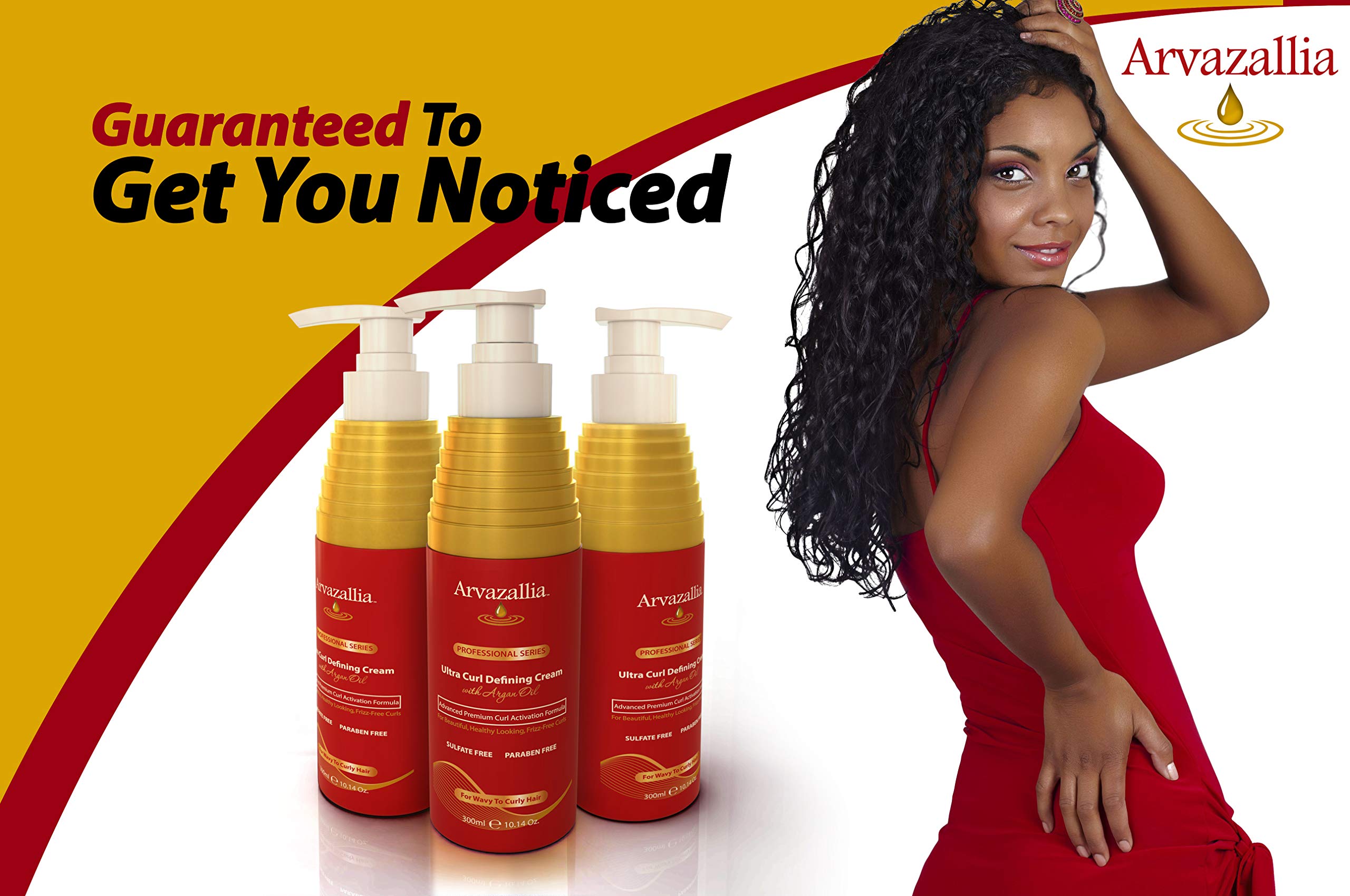 Arvazallia Ultra Curl Defining Cream, sin calor, activación opcional para rizos.