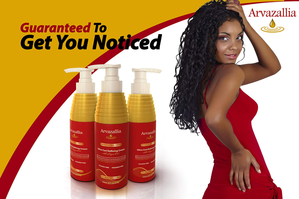 Arvazallia Ultra Curl Defining Cream, sin calor, activación opcional para rizos.