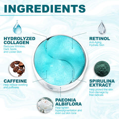 Arvesa parches contorno de ojos con retinoide y colágeno hidratan la piel.
