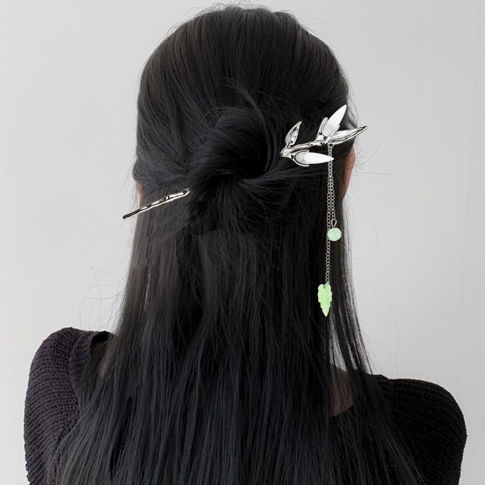 Arvintas palillos de cabello con brillo metálico para fijar moño