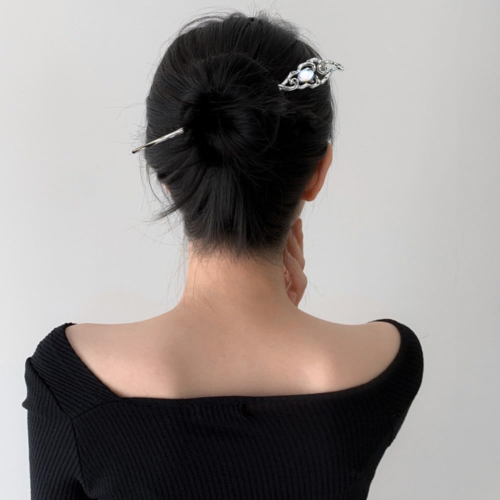 Arvintas palillos de cabello con diseño retro para peinado vintage