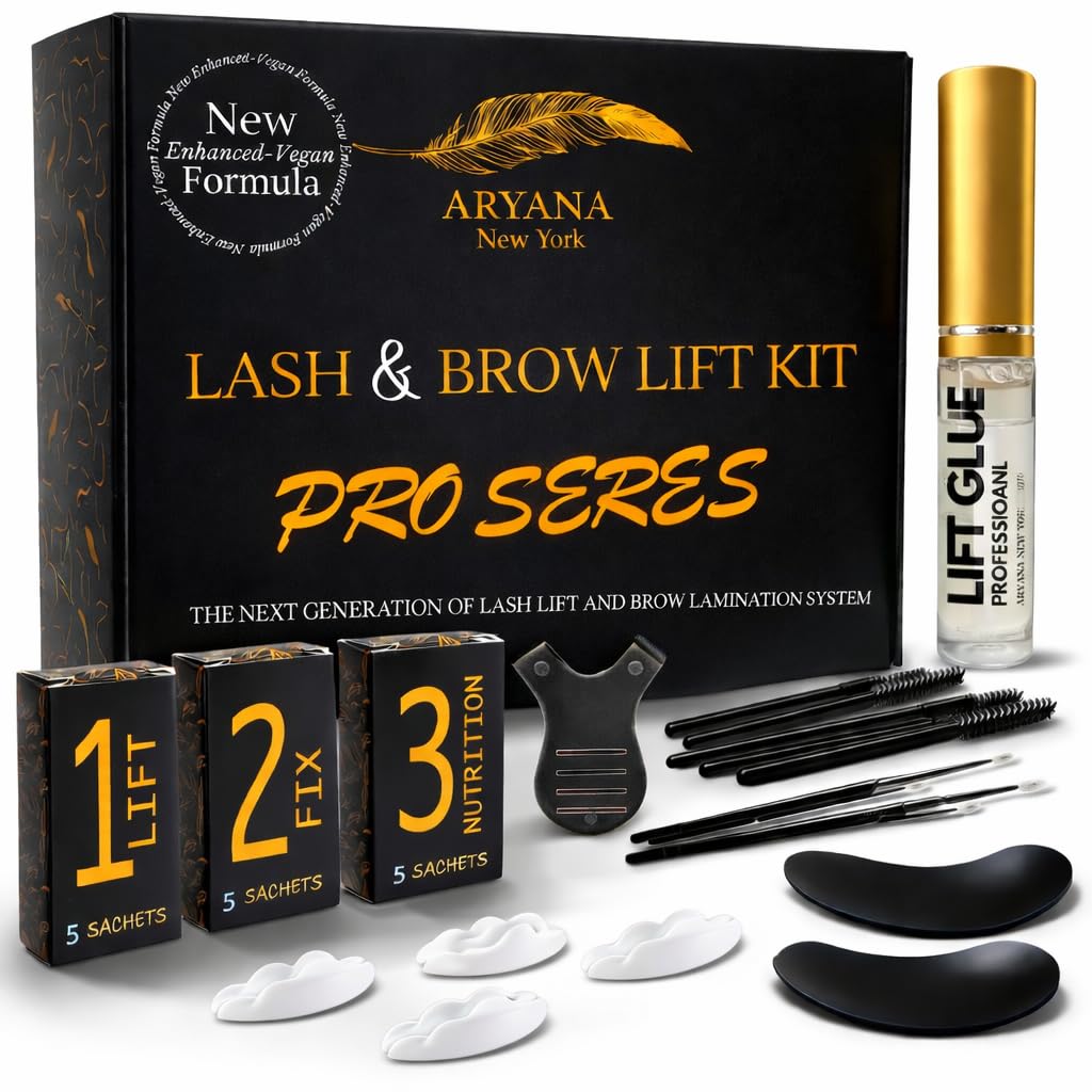 Kit ARYANA NEW YORK para levantamiento de pestañas, uso cómodo en casa.