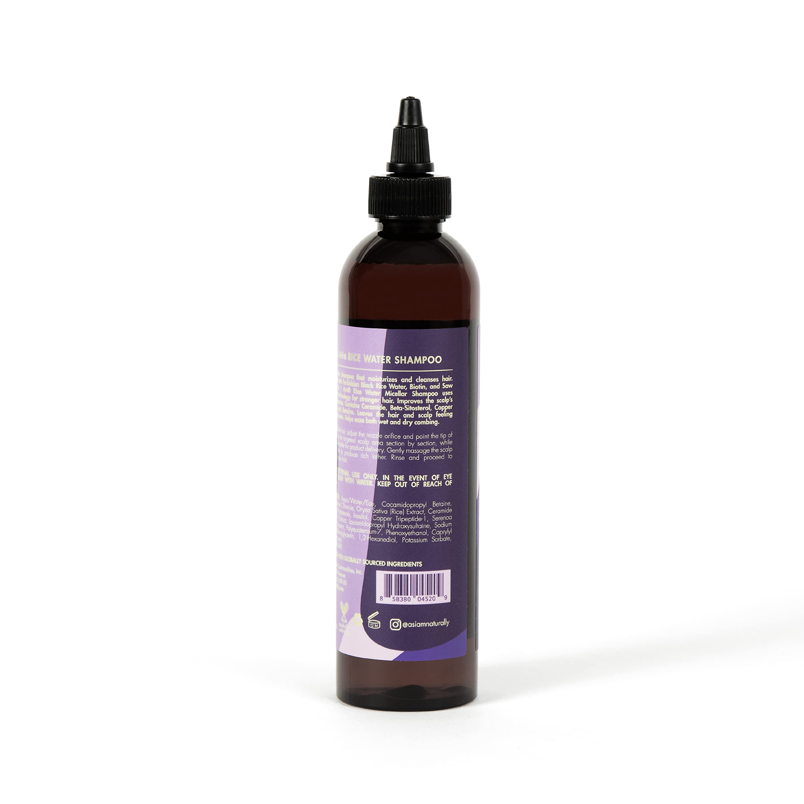 As I Am Rice Water Shampoo, aplicación en manos para una distribución uniforme