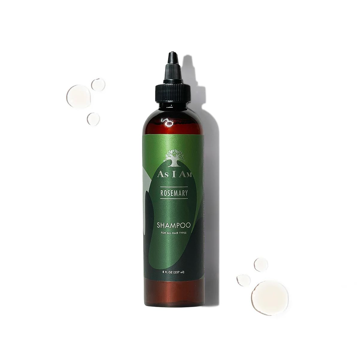 Envase sostenible de As I Am para cuidado responsable.