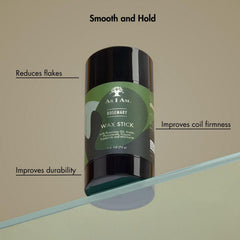 As I Am Rosemary Wax Stick ofrece definición y brillo natural para un acabado pulido.