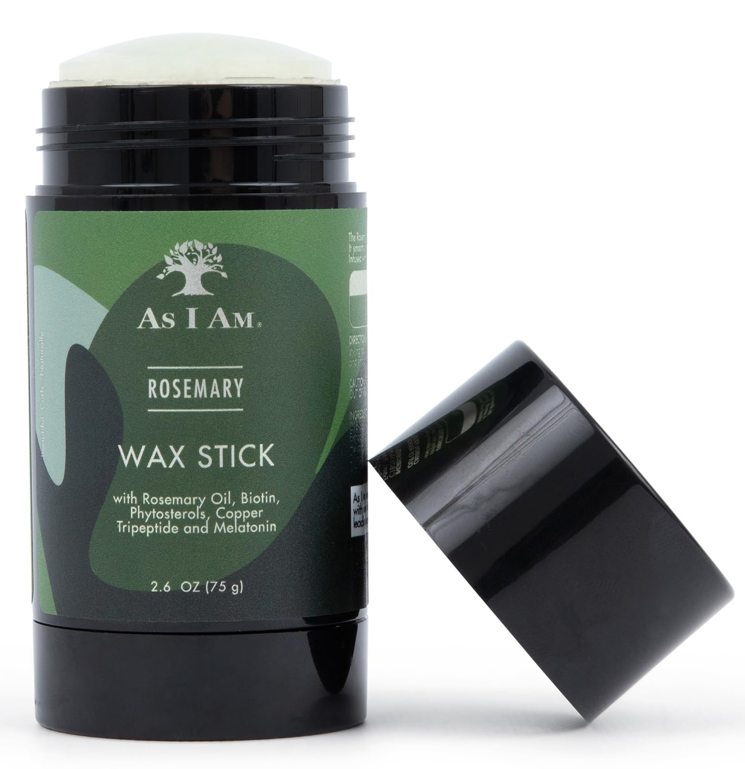 As I Am Rosemary Wax Stick hidrata el cabello mientras peinas, reduciendo la sequedad.