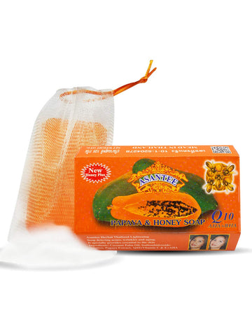 ASANTEE Papaya y Miel – embalaje de jabón para un baño fresco