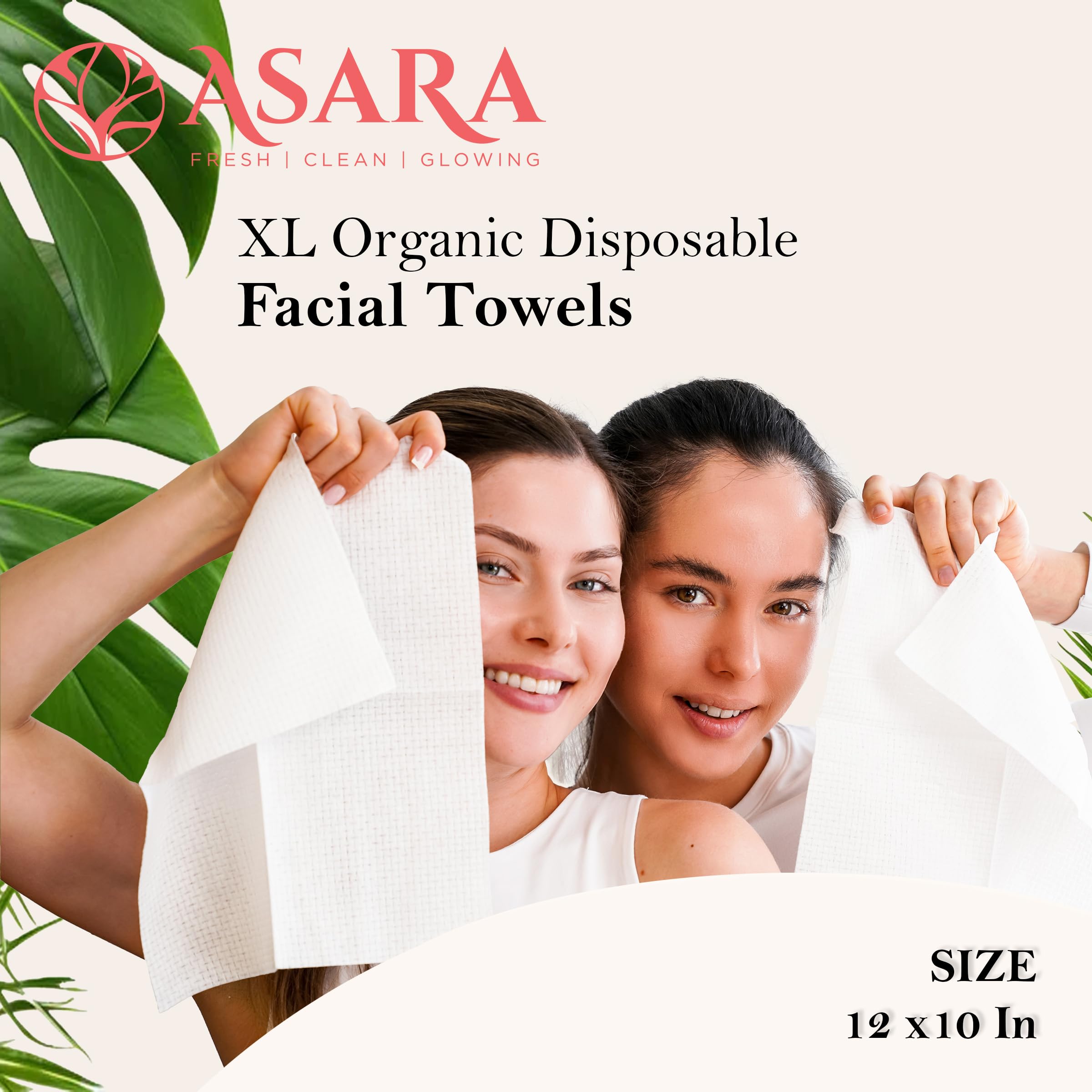 ASARA toallitas faciales XL sin aroma, aptas para piel sensible