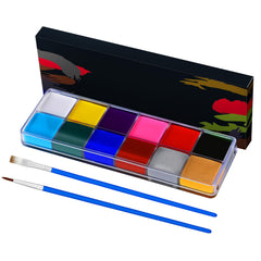 Asddage kit de pintura facial de 12 colores para fiestas y disfraces