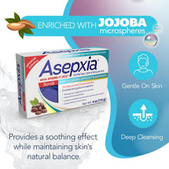 Asepxia Barra exfoliación suave con jojoba cuida la textura de la piel.