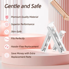 Acero inoxidable de las hojas ASHIEE para un afeitado preciso y duradero.
