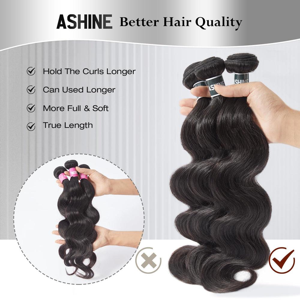 Cabello ASHINE suave tras lavado para peinados rápidos.
