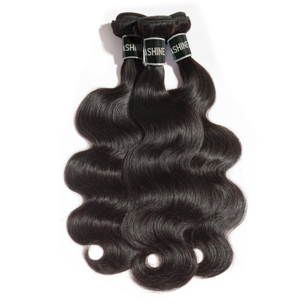 ASHINE mechas de cabello humano con onda corporal para acabado suave