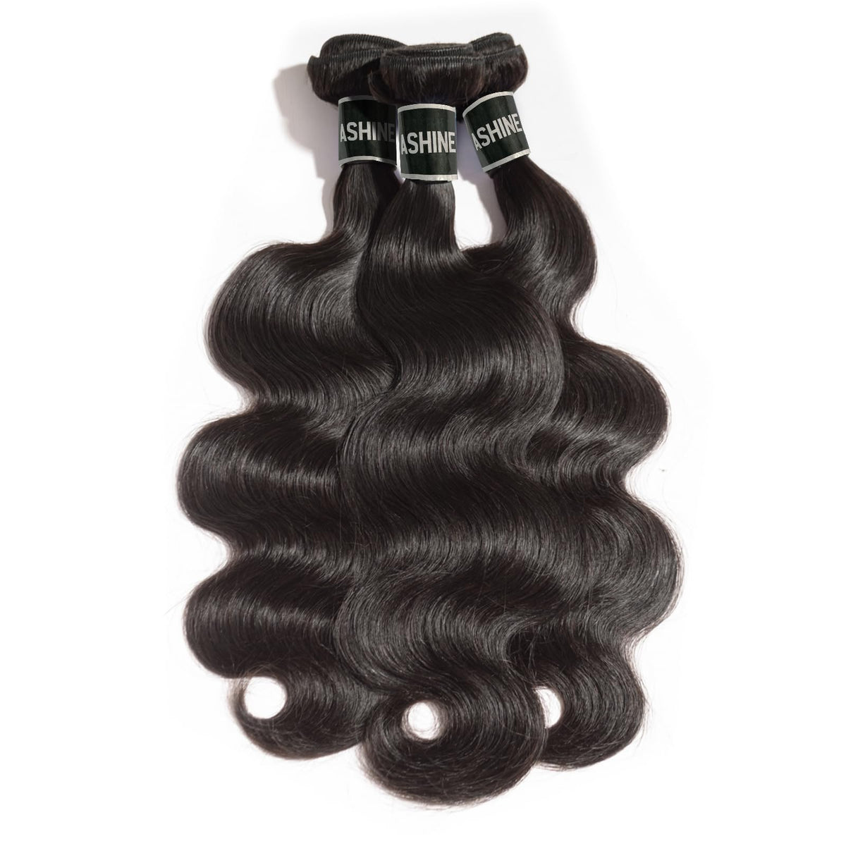 ASHINE mechas de cabello humano con onda corporal para acabado suave
