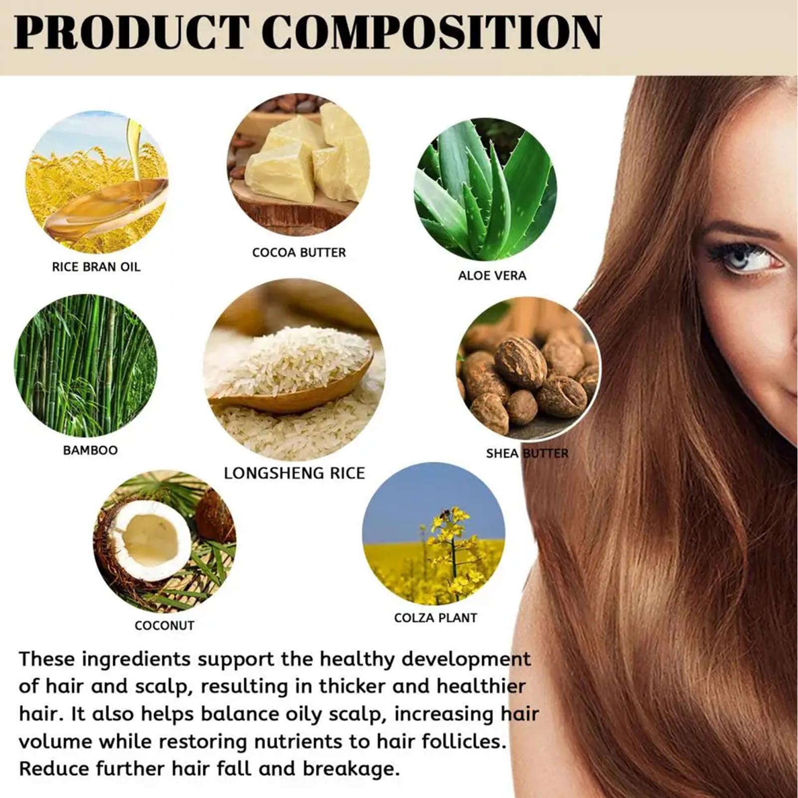 ASMAYSA barra shampoo arroz limpieza suave, ideal para uso diario.