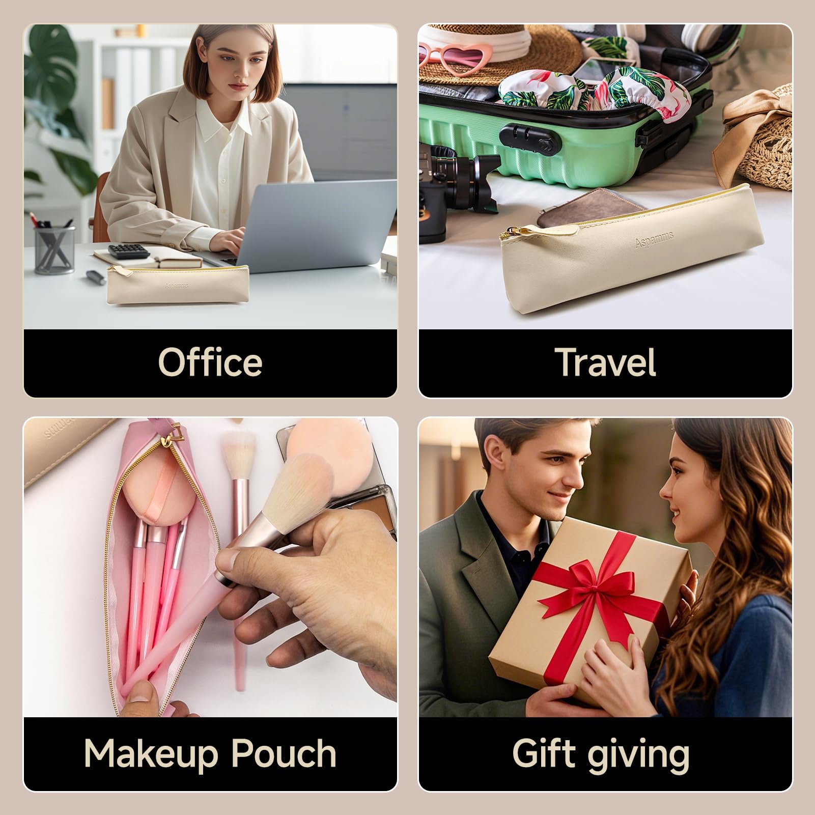 Organizador para bolso Aspamms, cosméticos y pequeños accesorios ordenados.