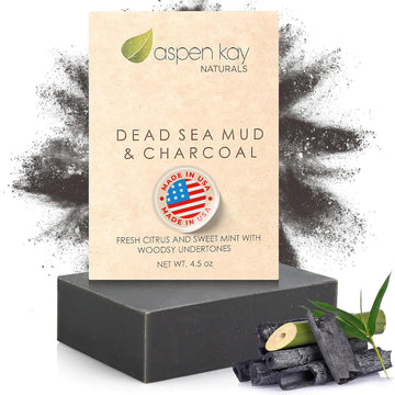 Aspen Kay Naturals barra jabon lodo mar muerto carbon activado para piel limpia