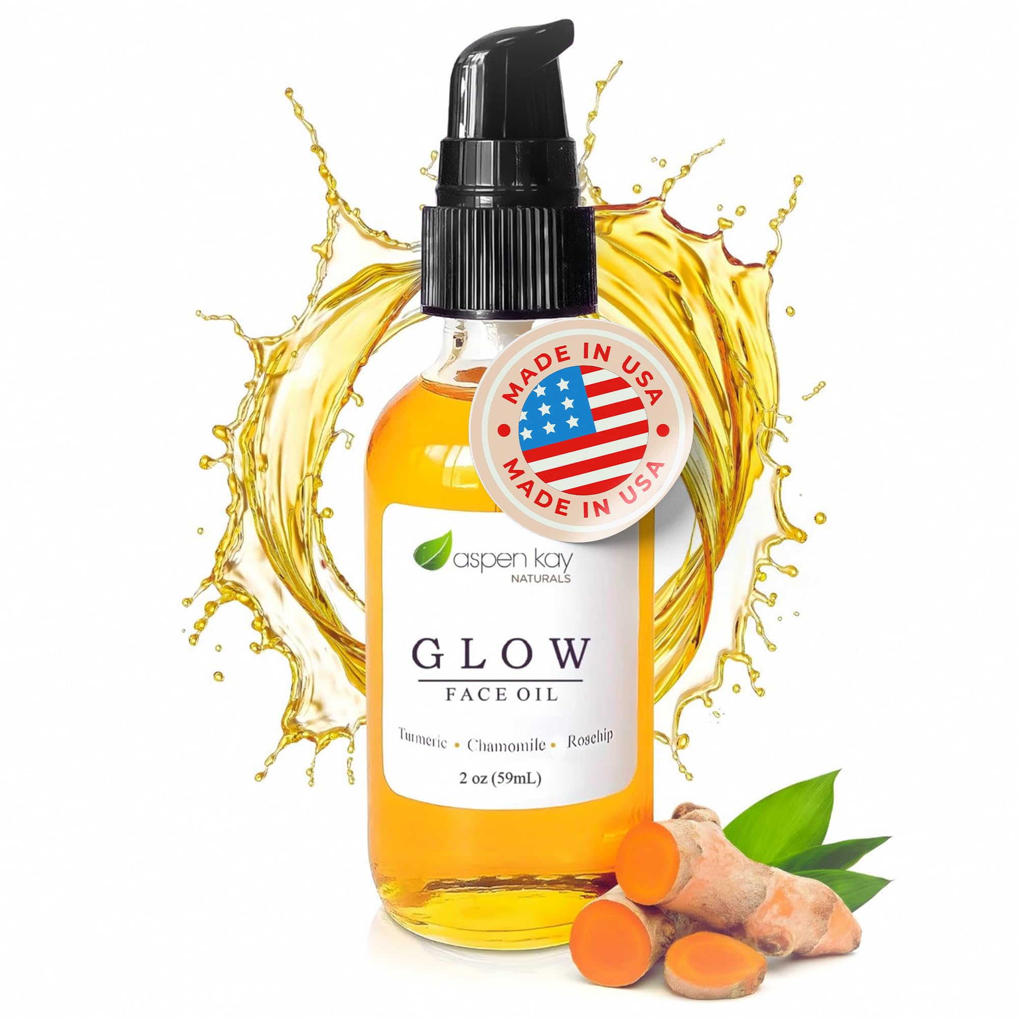 Aspen Kay Naturals Glow bote aceite facial para piel nutrida