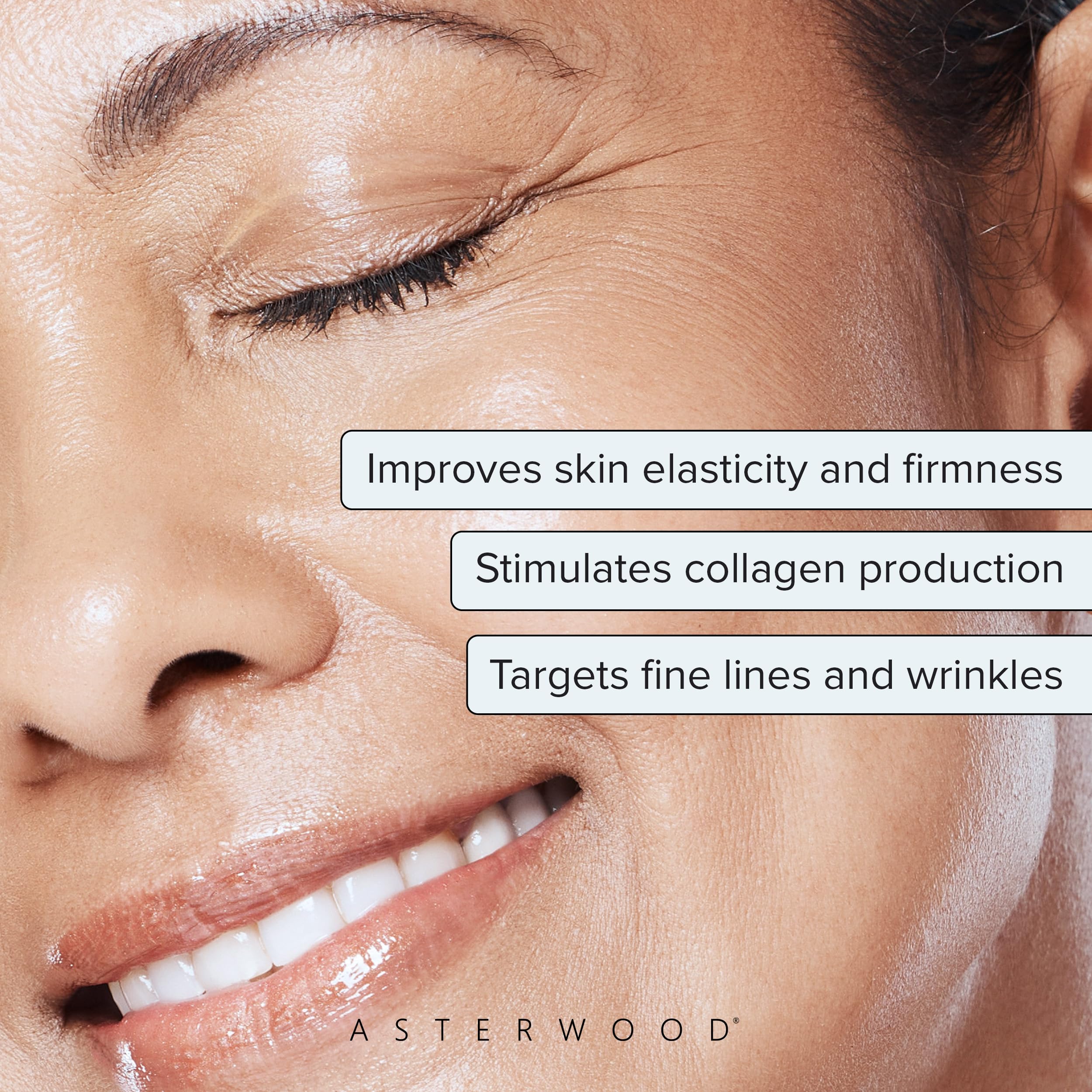 Asterwood Serum cobre-peptidos para rostro, cuentagotas para aplicación precisa.