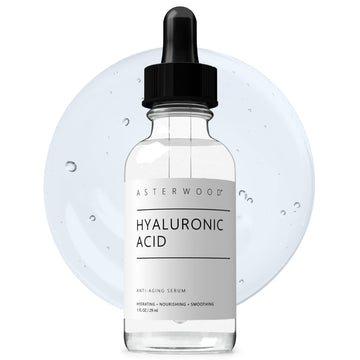 Asterwood Hyaluronic Acid Serum bottle for daily hydration routine.