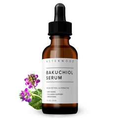 Asterwood Bakuchiol Serum para la cara, frasco de 30 ml, hidrata y suaviza.