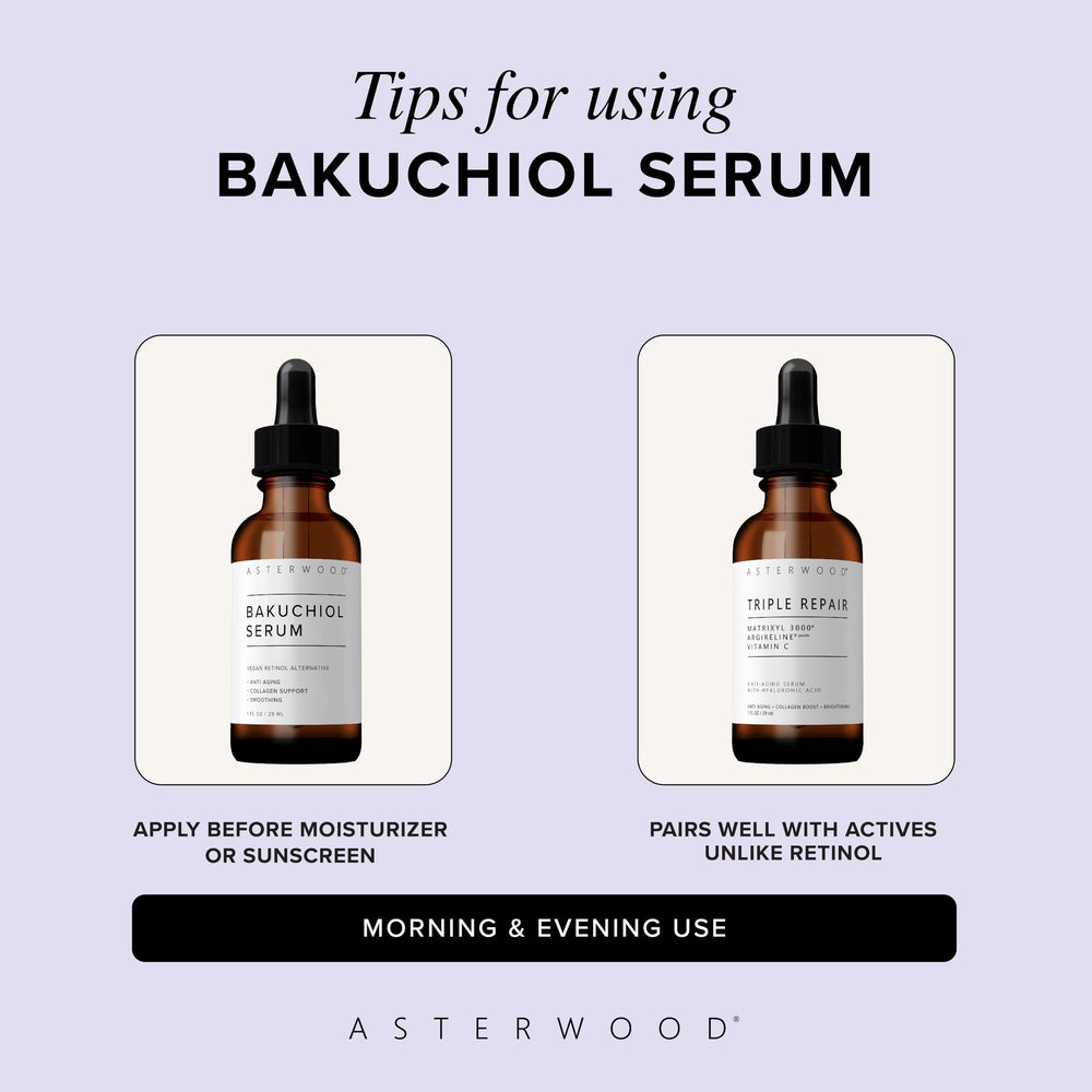 Serum Bakuchiol de Asterwood sin fragancia, apto para piel sensible.
