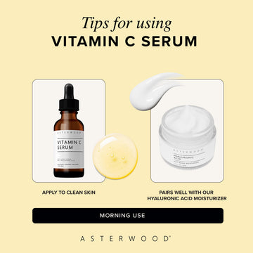 Éclat naturel après l’application du sérum Asterwood vitamine C