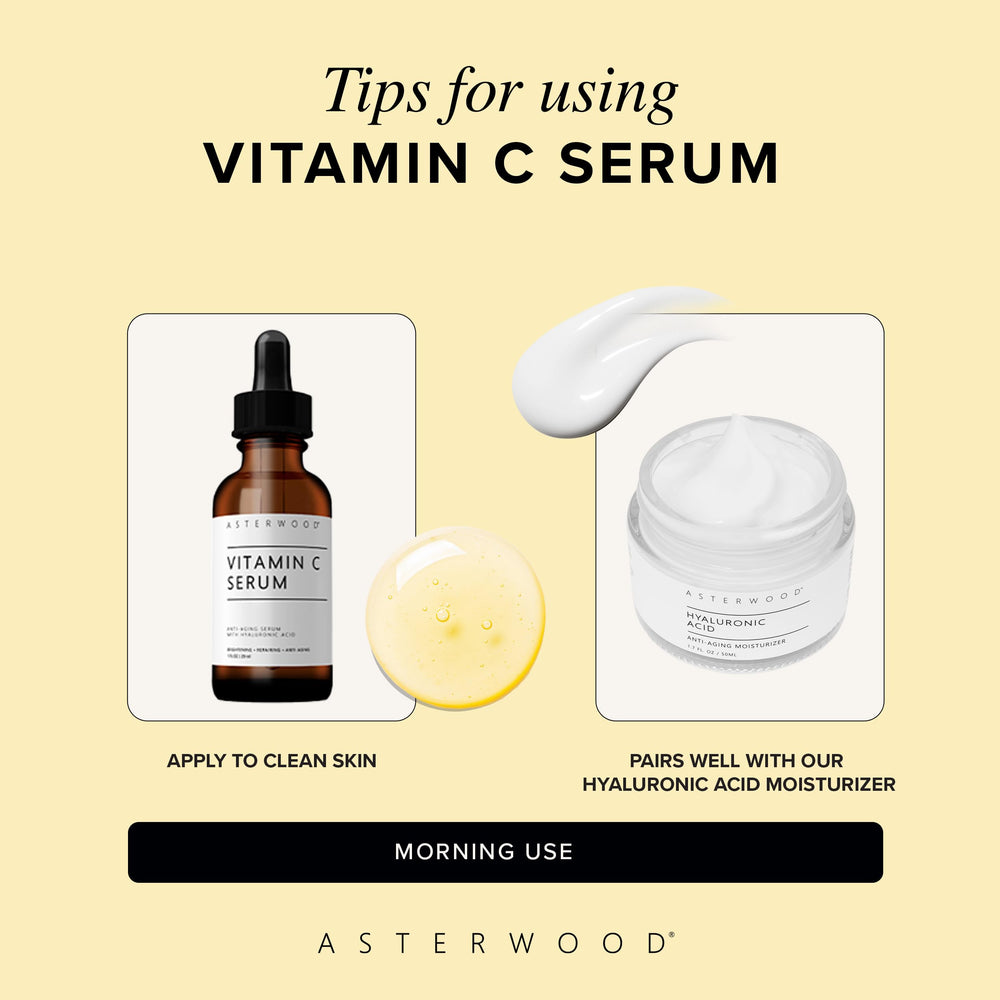 Éclat naturel après l’application du sérum Asterwood vitamine C