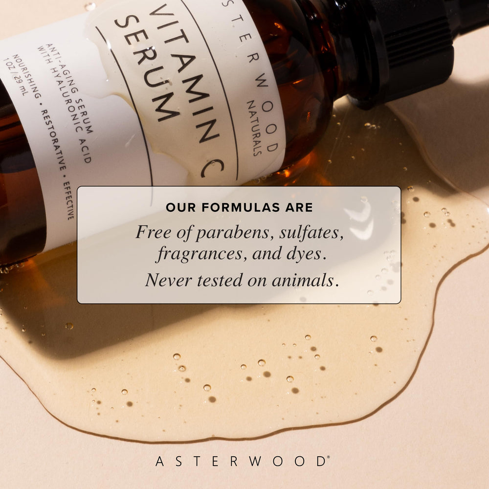 Texture légère du sérum Asterwood vitamine C sur peau
