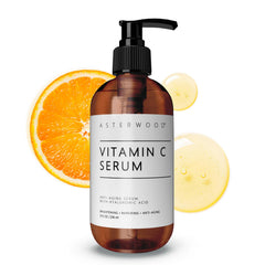 Sérum Asterwood vitamine C : flacon ambré et hydratation durable