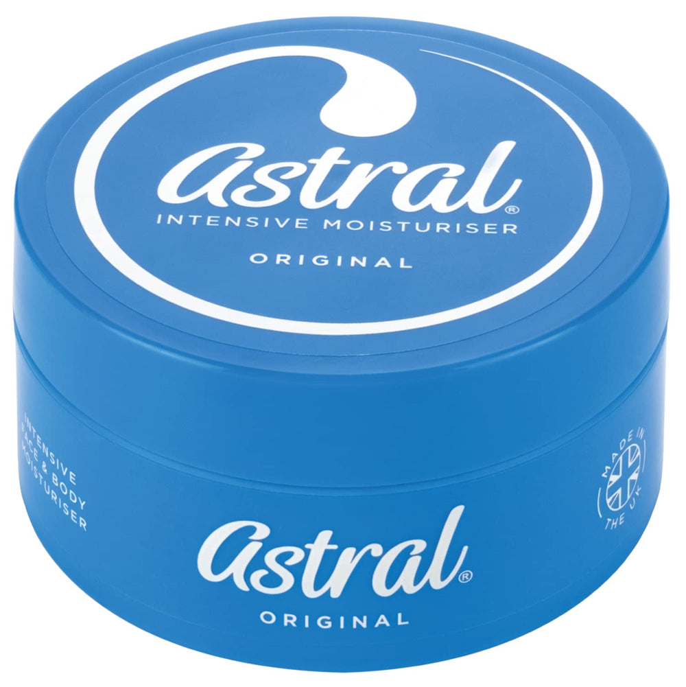 Astral crema hidratante 200ml en envase, protección y nutrición diaria para la piel.