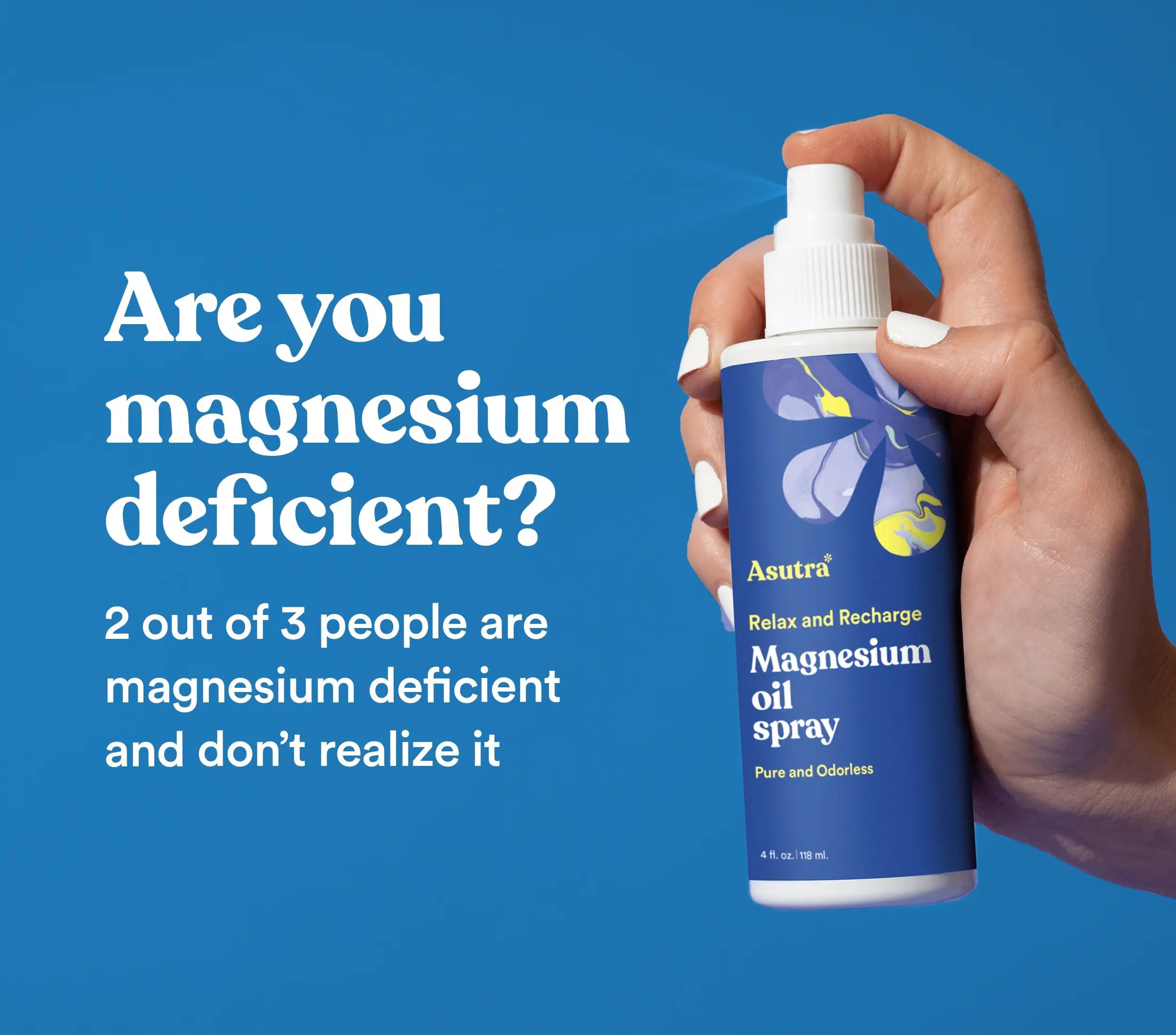 ASUTRA spray de magnesio: cuidado de la piel para uso diario