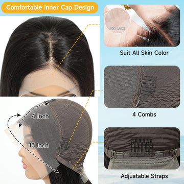 ASUTTRY look destacado con pelo humano de alta calidad y caída suave