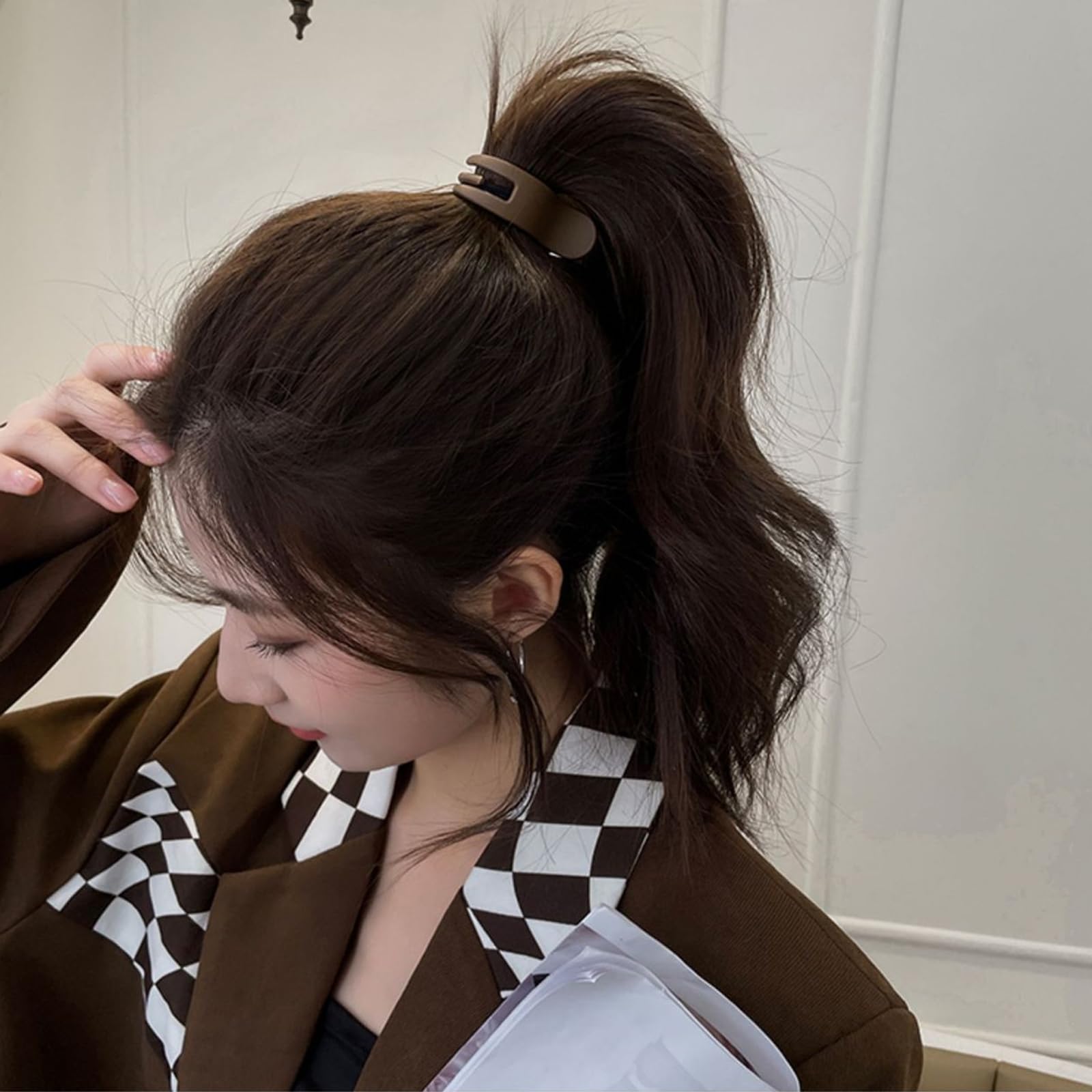 Aswewamt clip pelo-coleta mate para looks rápidos, facilita peinados