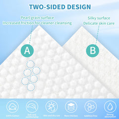 Ataraxia: toallas faciales desechables XL doble cara para limpieza y refresco.