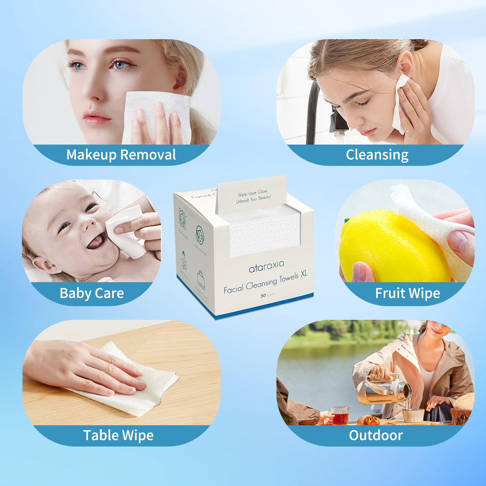 Duraderas Ataraxia XL: toallas faciales desechables para uso diario.