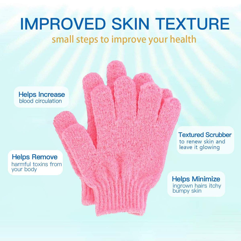 Guantes exfoliantes ATB, textura nylon para un peeling suave.